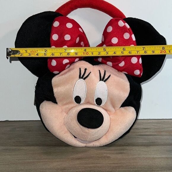 Disney Minnie Mouse Girl Purse Bag Plush Red Bow Polka Dots - Picture 8 of 8